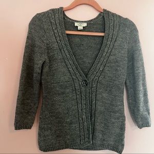Gray Ann Taylor loft sweater